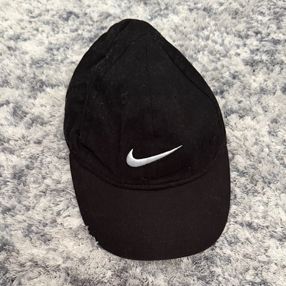 Nike Black Hat with Silver Swoosh